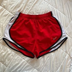 Red Nike Dri-fit tempo shorts size small